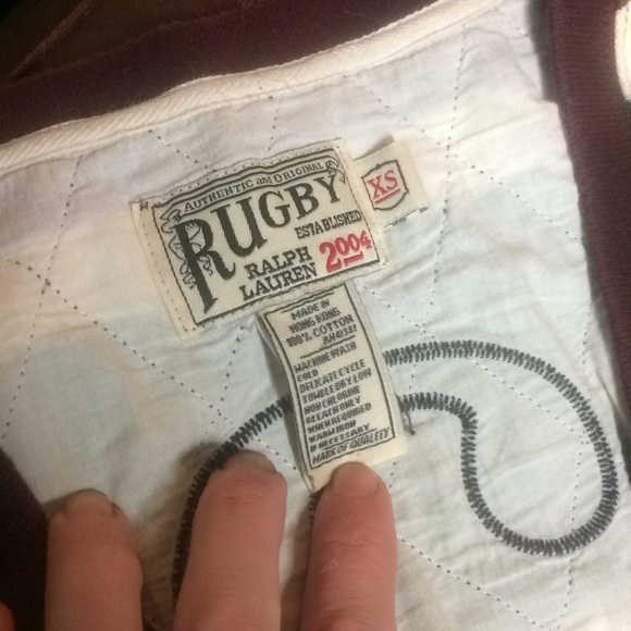 VINTAGE Rugby by Ralph Lauren Cropped Rugby Shirt - Picture 3 of 8